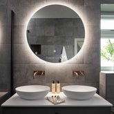 Specchio LED Rotondo | Pulsanti touch | Funzione anti-appannamento | Luce bianca neutra - Reyze Serie Motivated Modello 8